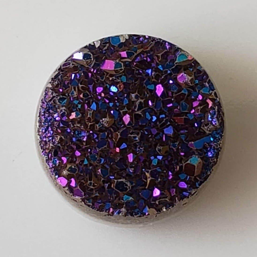 Titanium Druzy | Round Tablet | Mystic Rainbow Drusy | 10mm