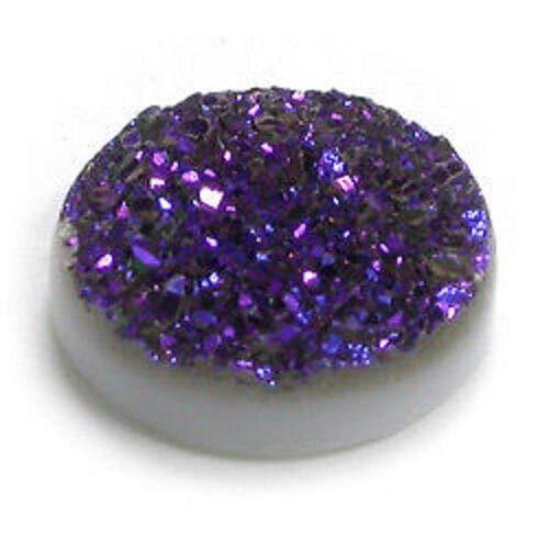 Titanium Druzy | Round Tablet | Mystic Rainbow Drusy | 10mm