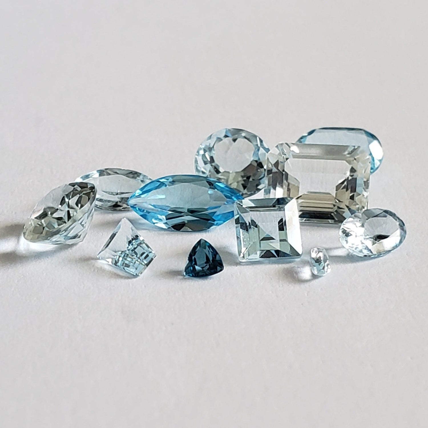  Topaz | 11 Piece Blue Topaz Parcel | Mixed Shape | Mixed Size | 9.7ct 