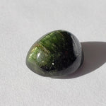  Tourmaline Cats Eye | Oval Cabochon | Forest Green | 15.3x13 mm 