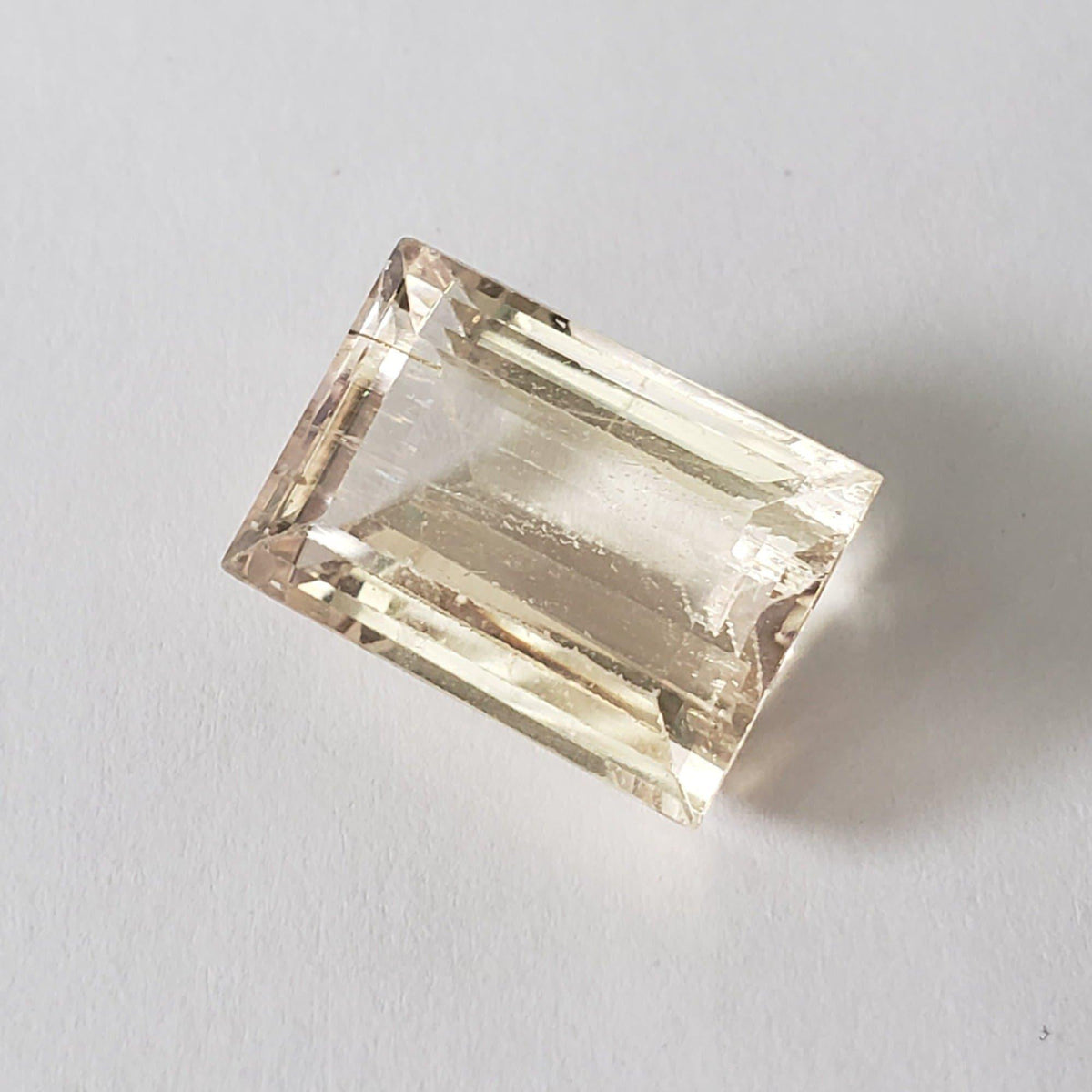  Triphane Spodumene Baguette Cut Light Canary Yellow 19x13mm 30.63ct 