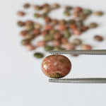 Unakite | Oval Cabochon | Green with Red | 9x7mm