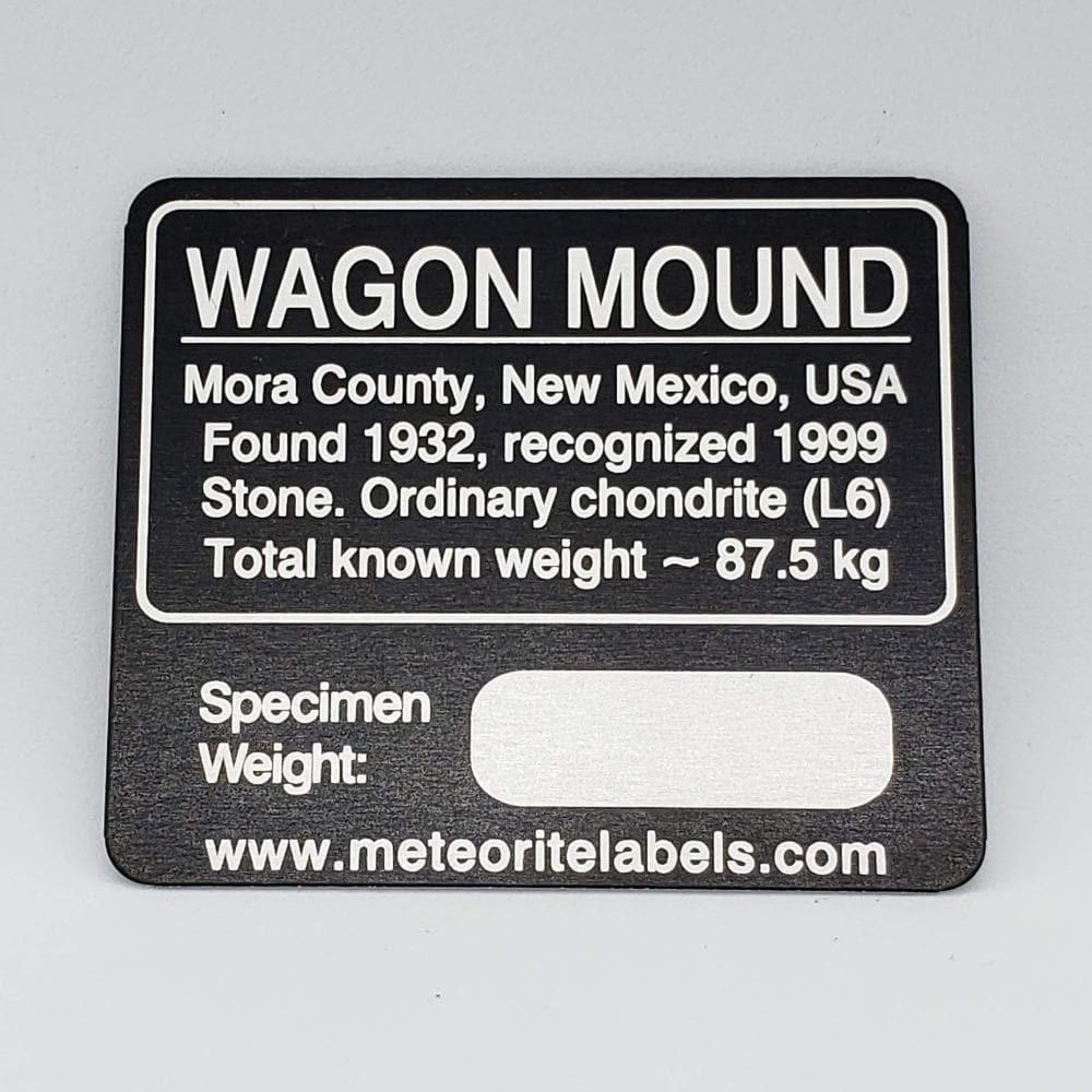Wagon Mound Meteorite | Flat Metal Label | Canagem.com