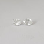  Zircon Pair | Oval Cut | White | 7x5 mm | Africa 