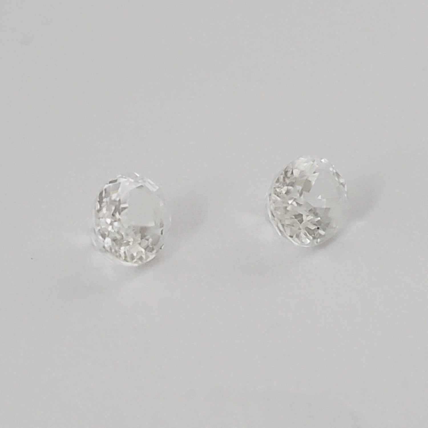  Zircon Pair | Oval Cut | White | 7x5 mm | Africa 